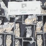 Jose Piscador animal design silk tie