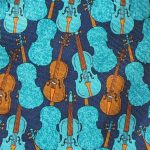 Michelsons England silk tie with a design of violins
