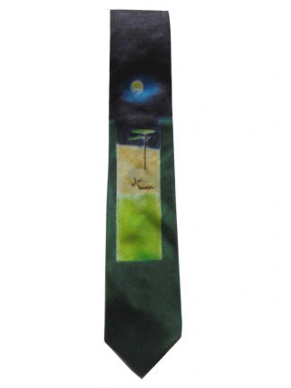 Beckford slk tie with a design of an animal, tree and sun