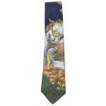 Lloyd Attree and Smith golfer design silk tie