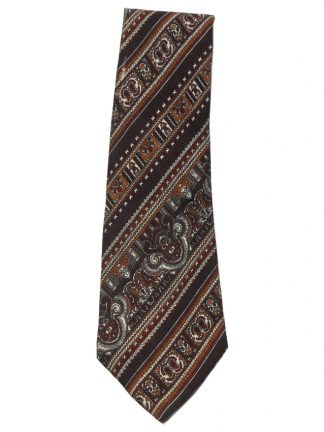 St Michael wool tie with a design in shades of brown
