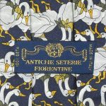 Antiche Seterie Geese design silk tie