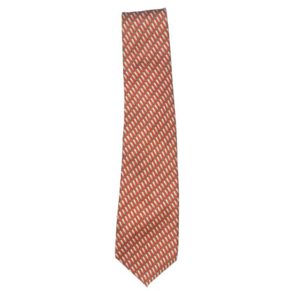 Asprey London stirrup design silk tie