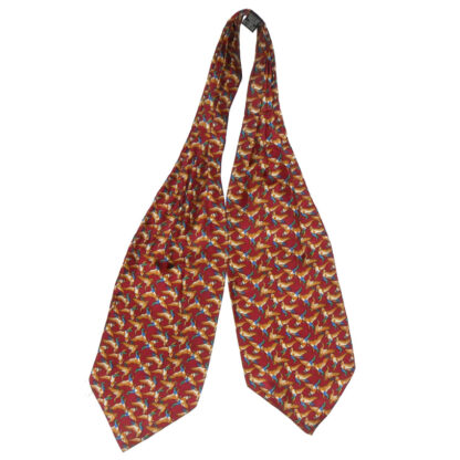 Mallard design silk cravat, made in Italy
