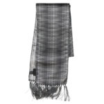 Duchamp long silver grey silk scarf