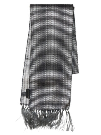 Duchamp long silver grey silk scarf