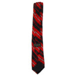 Ronnie Hek red plaid silk tie