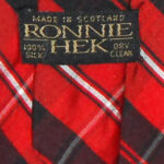 Ronnie Hek red plaid silk tie
