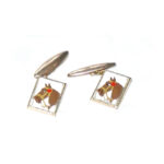 Horse head design cufflinks