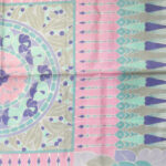 Mauve pink and green scarf