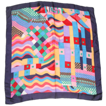 Liberty of London bright colour design silk scarf