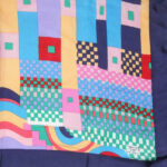 Liberty of London bright colour design silk scarf