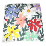 Georges Rech floral design silk scarf