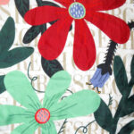 Georges Rech floral design silk scarf