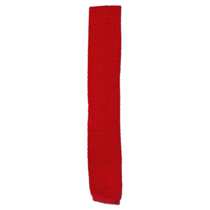 Drakes London red silk knit tie