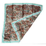 Silk square with a design of rows of housoes