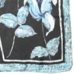 Jean Dessès Paris blue flower design silk scarf