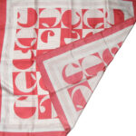 Pinky brown and cream design silk scarf