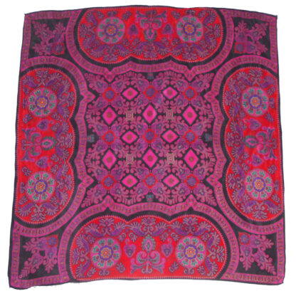 Liz Claiborne purple and pink design silk scarf
