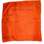 An Englsih Silk Scarf - Macclesfield - orange background wiht a white dot design