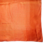 An Englsih Silk Scarf - Macclesfield - orange background wiht a white dot design