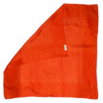 An Englsih Silk Scarf - Macclesfield - orange background wiht a white dot design