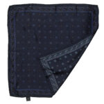 Dark blue silk pocket square made in Japan