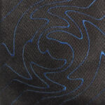 Patrick Cox black and electric blue silk tie