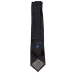 Patrick Cox black and electric blue silk tie