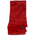 Vintage Sammy long patterened red p[olyester lambswool lined scarf