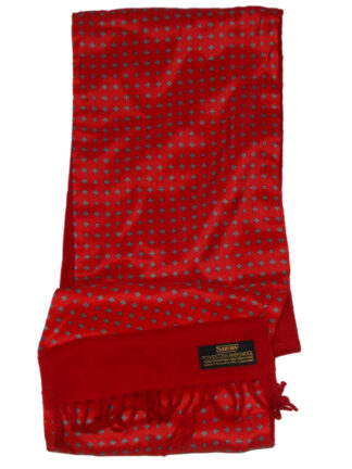 Vintage Sammy long patterened red p[olyester lambswool lined scarf
