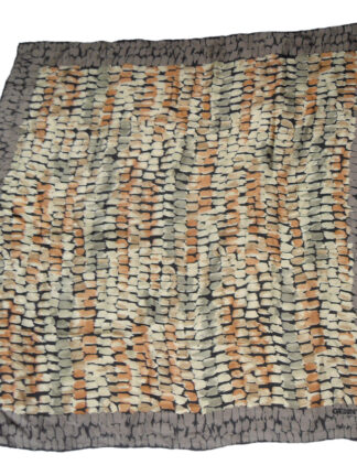 Genny, Italy silk scarf with a design in shades of brown