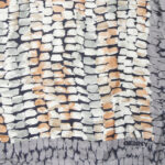 Genny, Italy silk scarf with a design in shades of brown