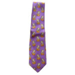 La Noblesse du Temps Image d'une sculkpture de Salvador Dali design silk tie on a bright nauve background