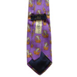 La Noblesse du Temps Image d'une sculkpture de Salvador Dali design silk tie on a bright nauve background