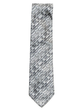 Missoni silver and grey design silk tie