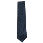 Lanvin dark blue jacquard silk tie