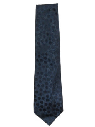 Lanvin dark blue jacquard silk tie