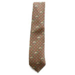 Cavendish Silks England, lion design on a red and gold background silk tie