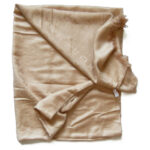 Louis Vuitton pale gold logo repeat wool shawl