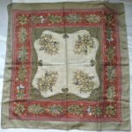Richel Paris fine wool scarf with a floral design