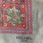 Richel Paris fine wool scarf with a floral design