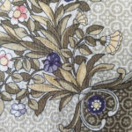 Richel Paris fine wool scarf with a floral design