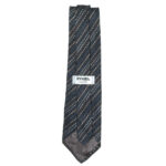 Rykiel Homme blue, brown and taupe weave silk tie