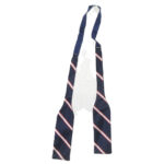 Regimental stripe self tie silk bow tie
