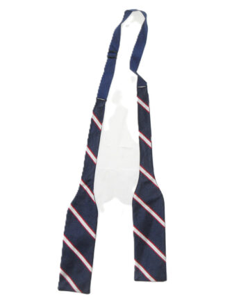 Regimental stripe self tie silk bow tie
