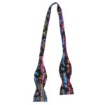 Beau Ties Vermont colourful abstract design self tie bow tie
