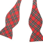 ed tartan cotton self tie bow tie