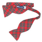 ed tartan cotton self tie bow tie