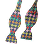 Altea, Italy, harlequin deisign silk bow tie